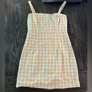 Forever 21 Yellow and White Plaid Summer Dress